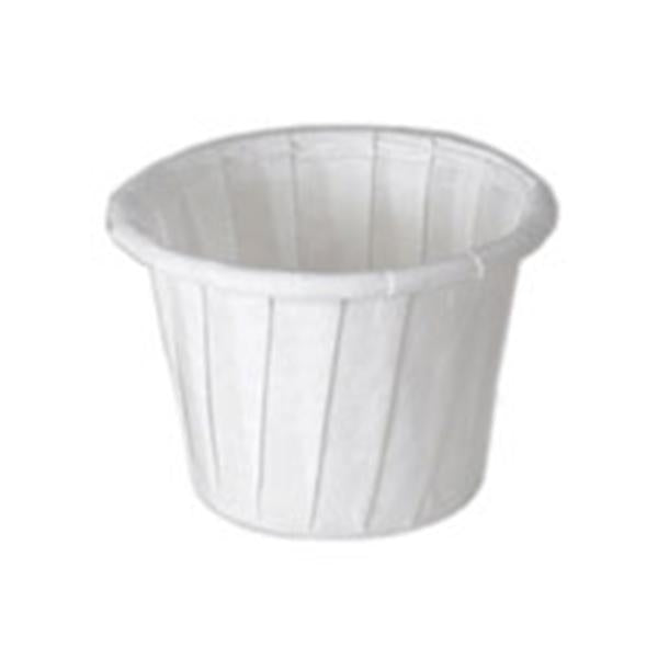 Cup Souffle Pleated Paper 0.5 oz White 20Pk/Case